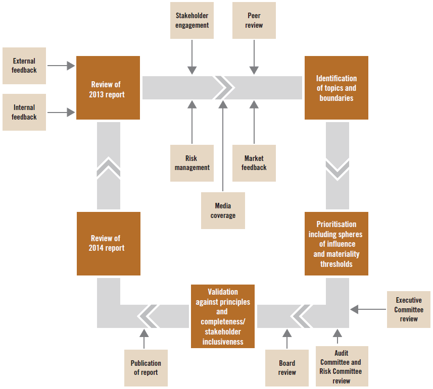 Defining our report content and material issues
