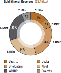Gold Mineral Reserves (28.4Moz)